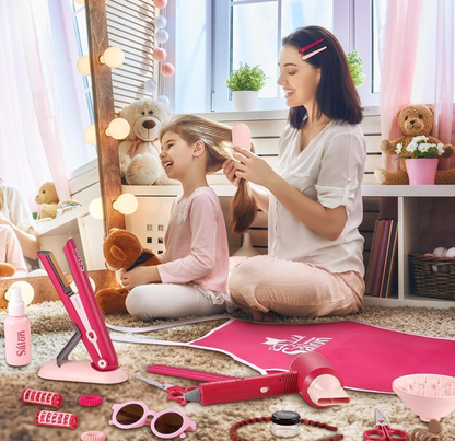 Set de Peluquería 18 Piezas con Secadora y Plancha