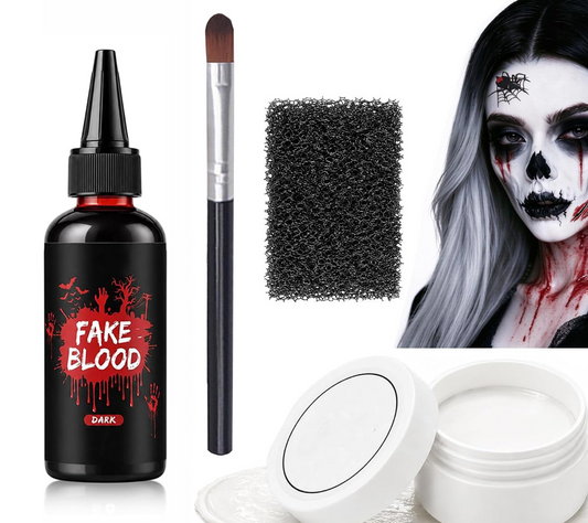 Kit de Maquillaje de Halloween con Sangre Falsa