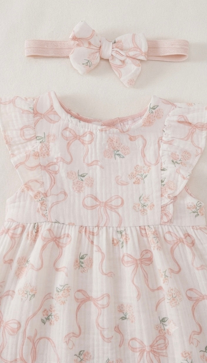 Conjunto 4 Piezas Bebé Niña Durazno