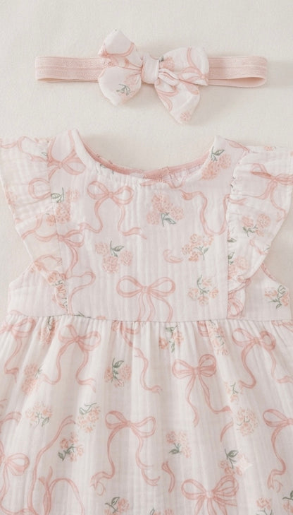Conjunto 4 Piezas Bebé Niña Durazno