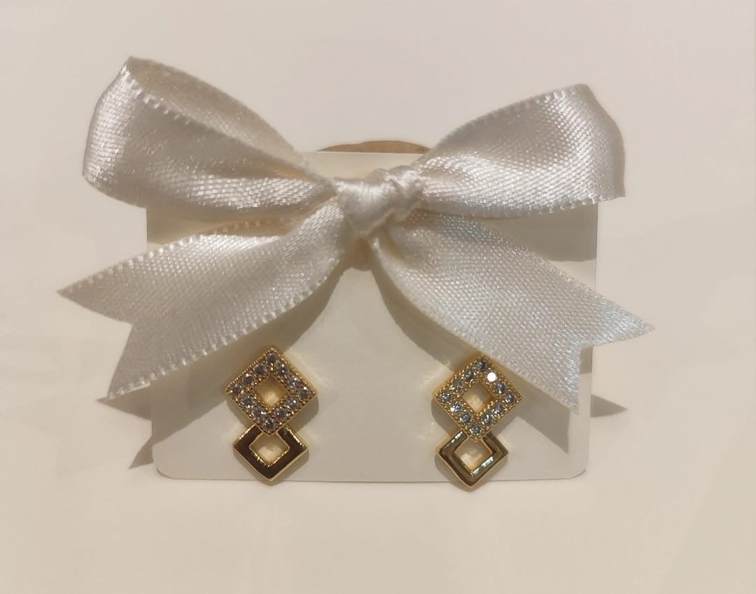Aretes Andrea - chapa de oro 14k