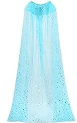 Capa Tulle Azul Rey con Estrellas Doradas