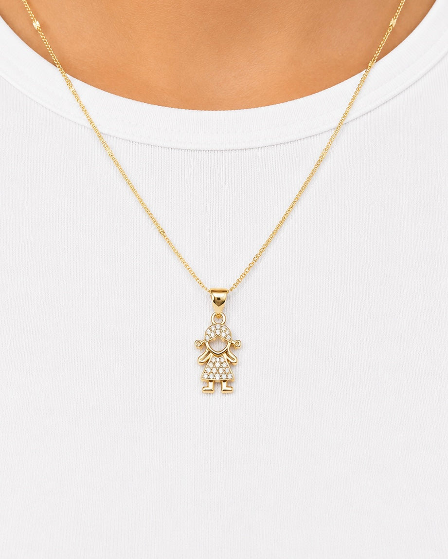 Collar niña - oro laminado 14k