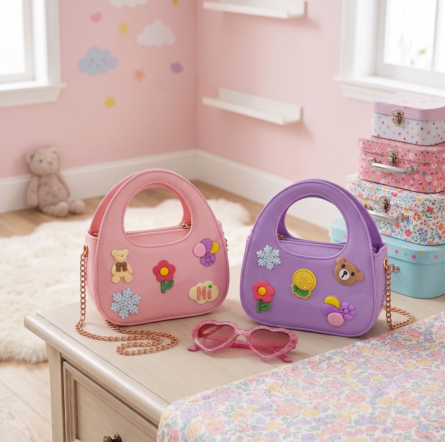 Bolso Modelo Irini con Pegatinas