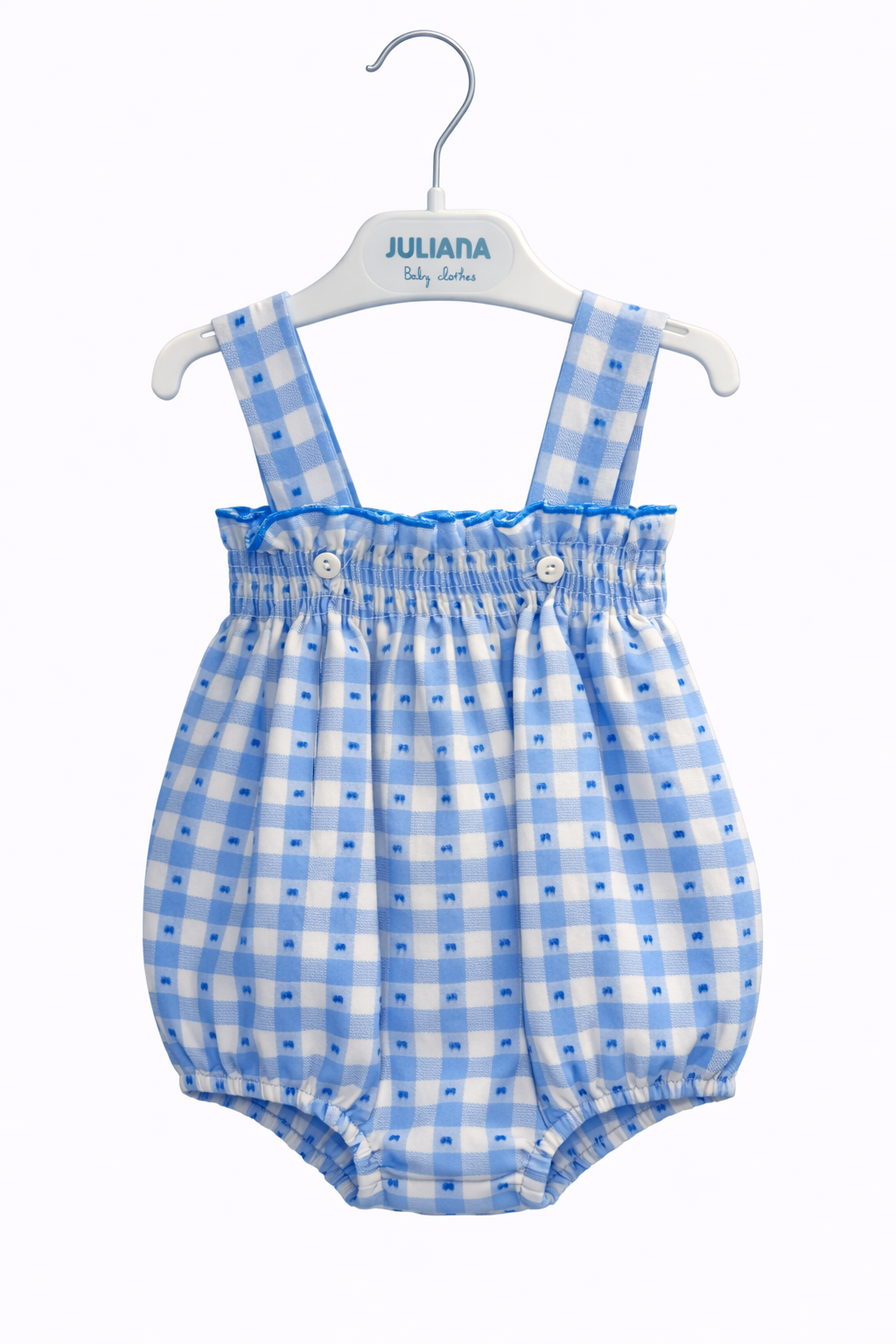 Pelele Engomado Cuadritos Plumeti JULIANA