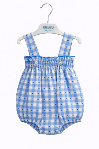 Pelele Engomado Cuadritos Plumeti JULIANA