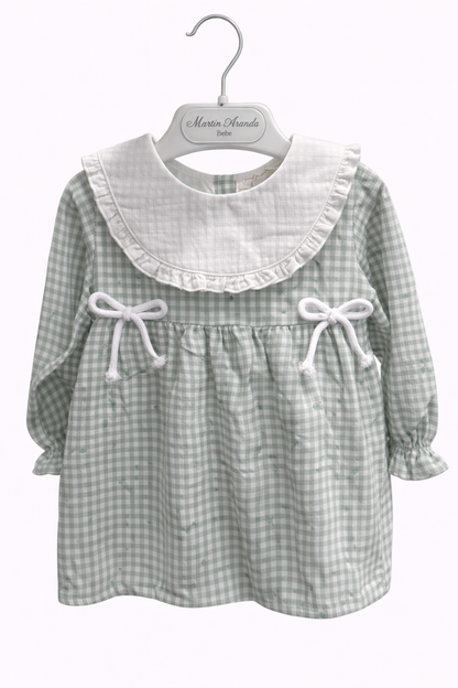 Vestido Verde Cerezas Cuello JULIANA