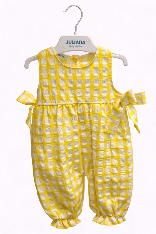 Mono Enterizo Cuadros Amarillo JULIANA