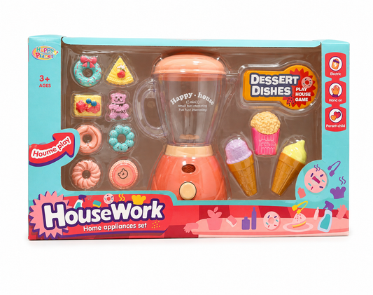 Set de Licuadora y Postres de Juguete HouseWork Home Appliances