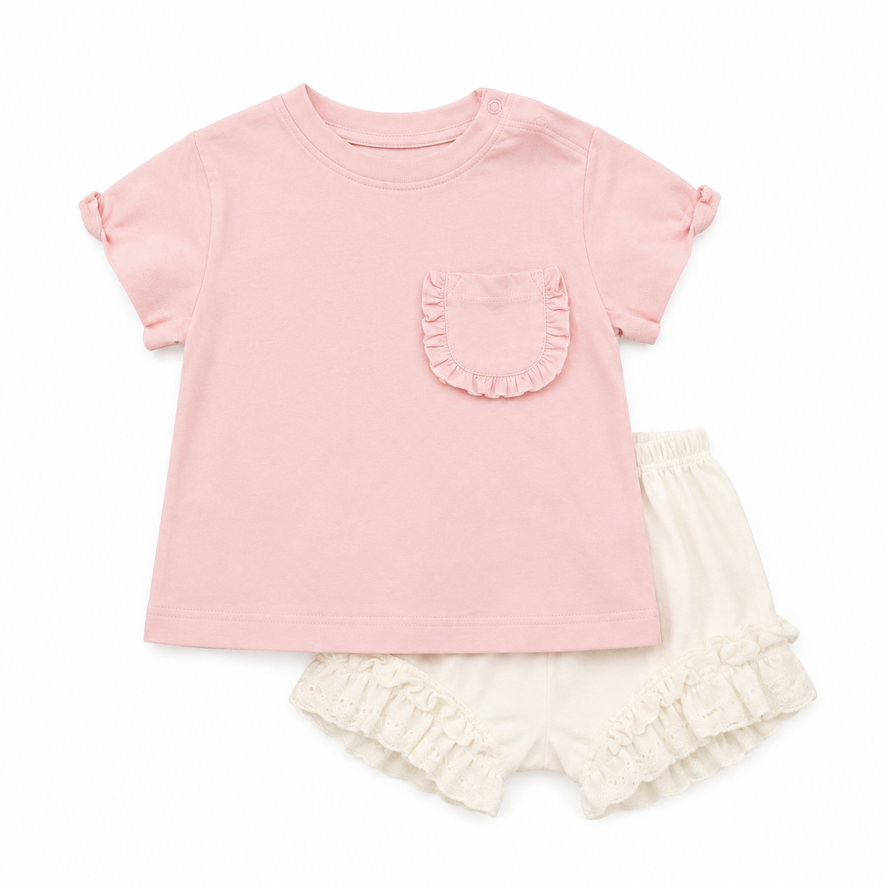 Conjunto Niña Olanes Rosa