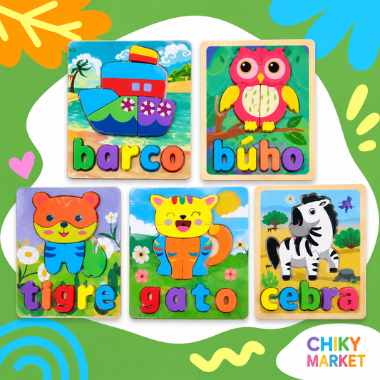 Rompecabezas Animalitos y Letras CHIKY MARKET