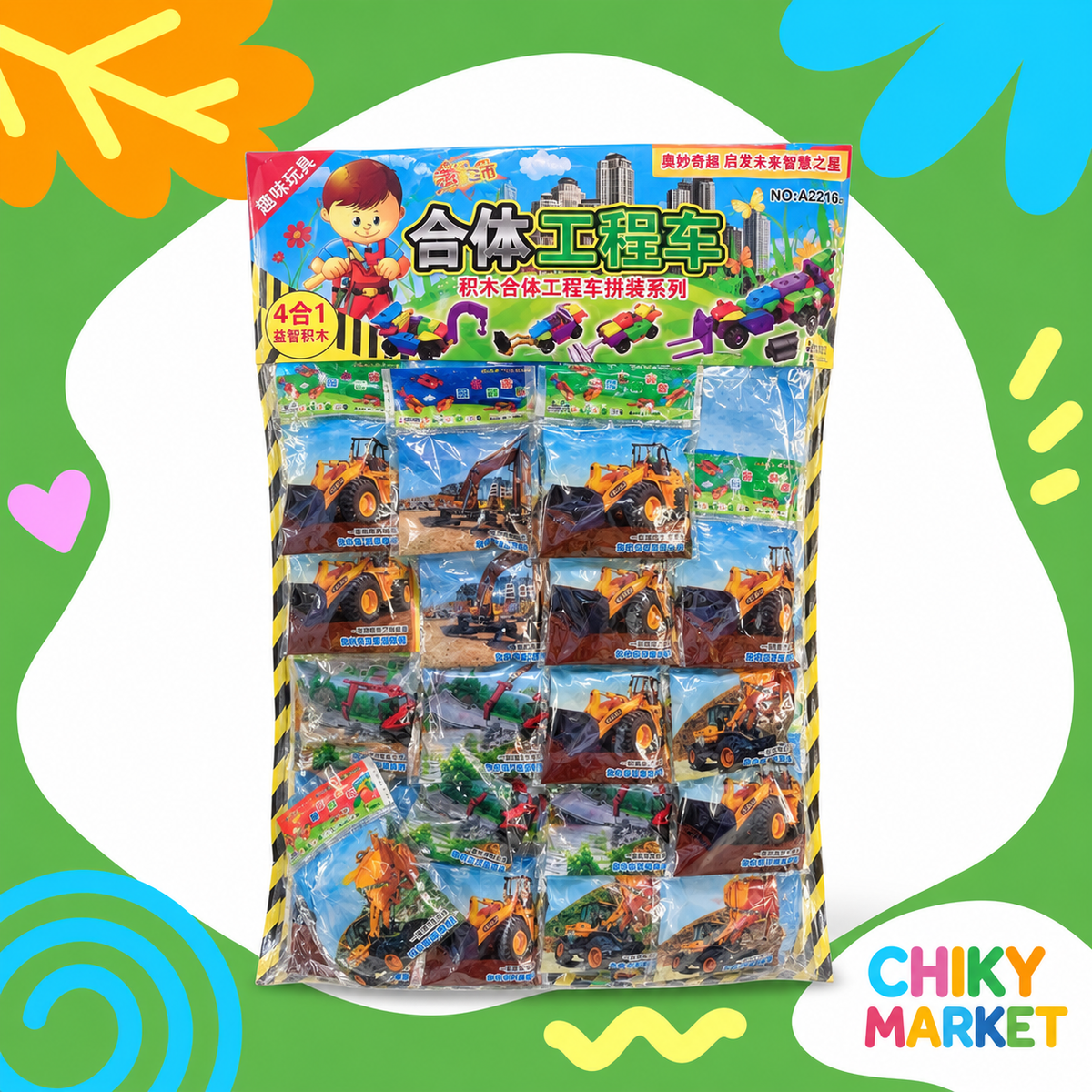 Paquete De 20 Piezas Armable CHIKY MARKET