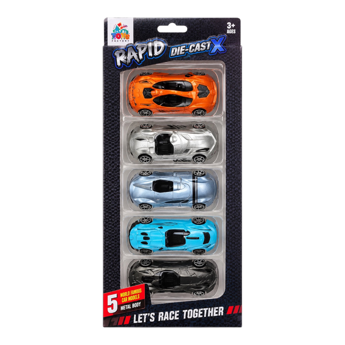 Set de 5 Autos a Escala Rapid Drift