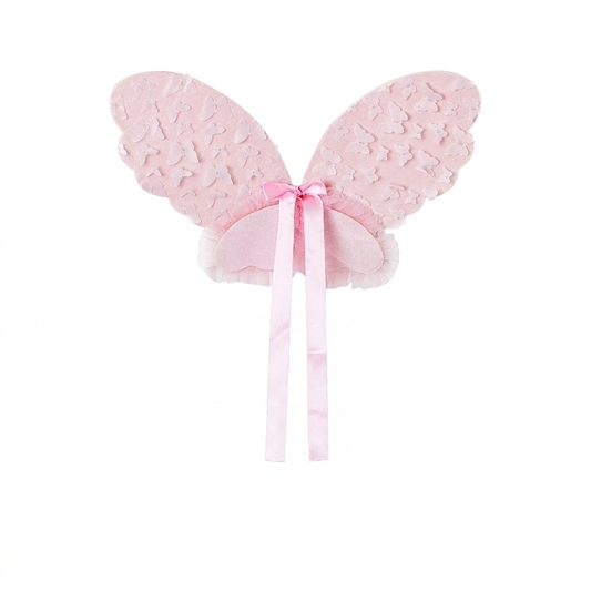 Alas Ángel Flores 3D Rosa