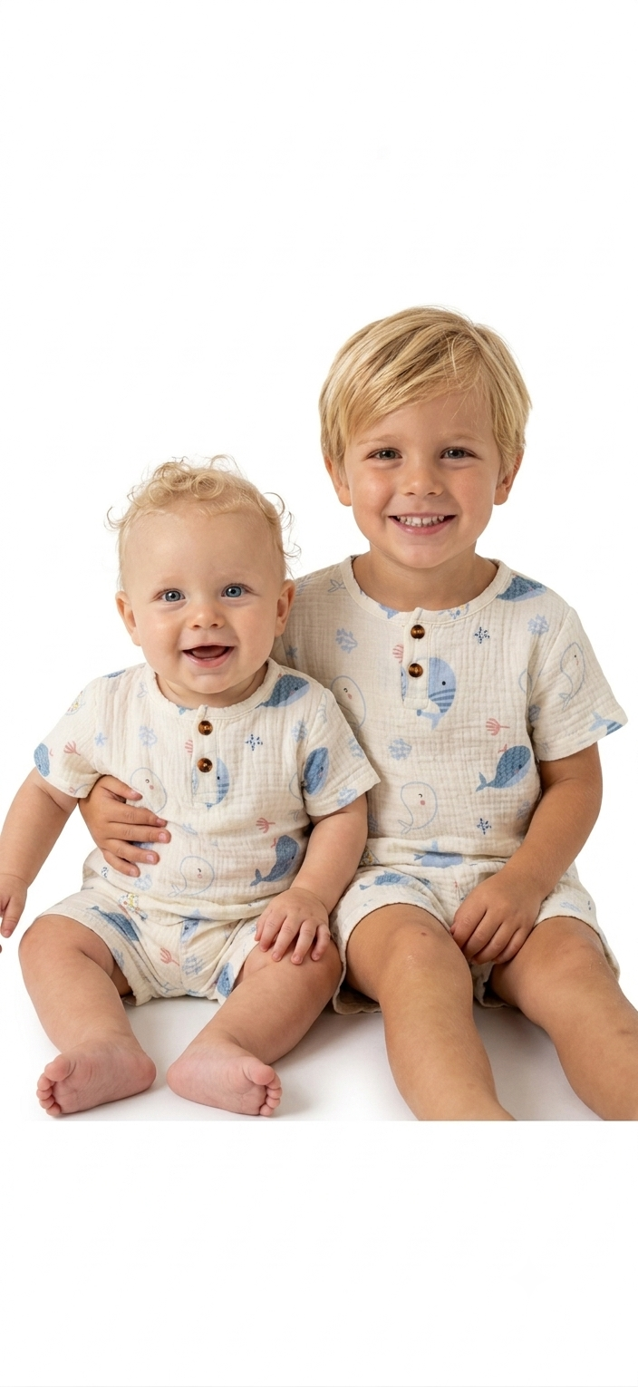 Conjunto de Verano Bebé Ballenas