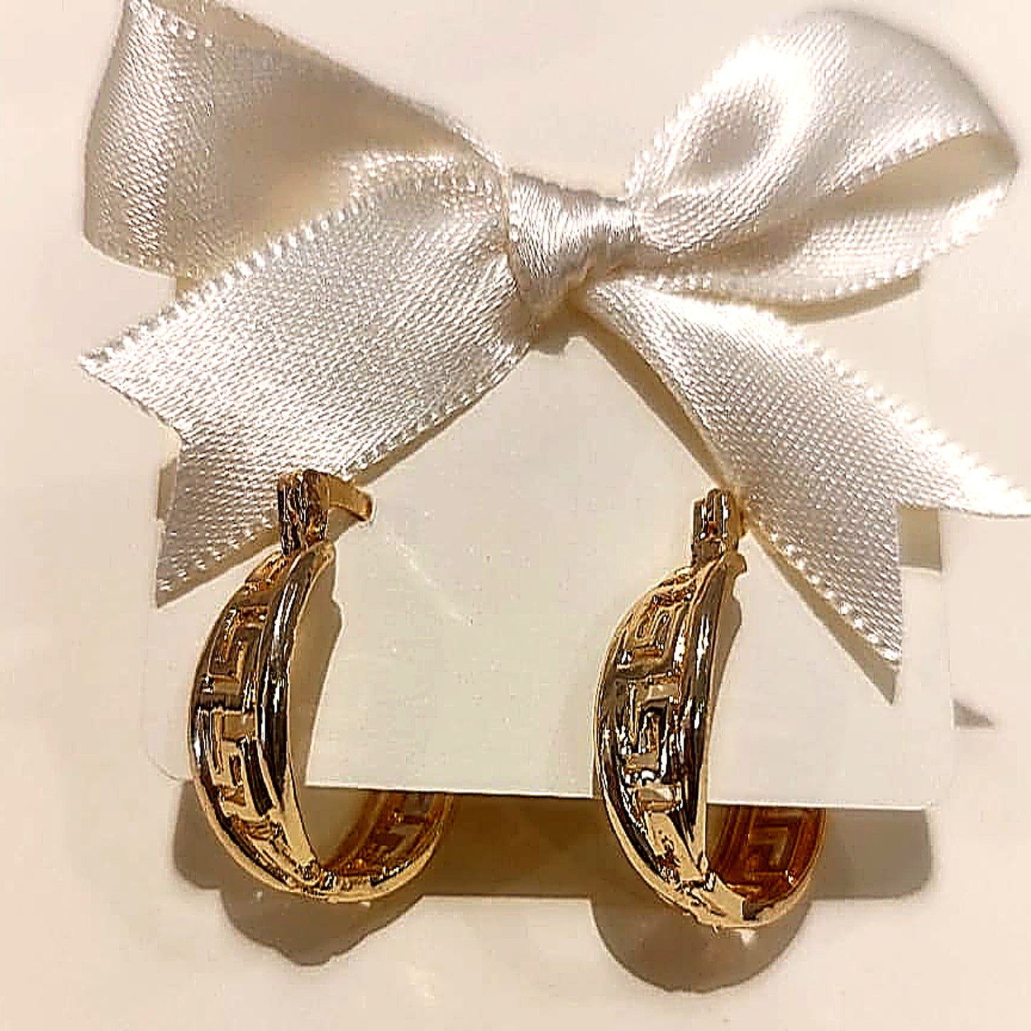 Aretes Arracada Laberinto - chapa de oro 14k