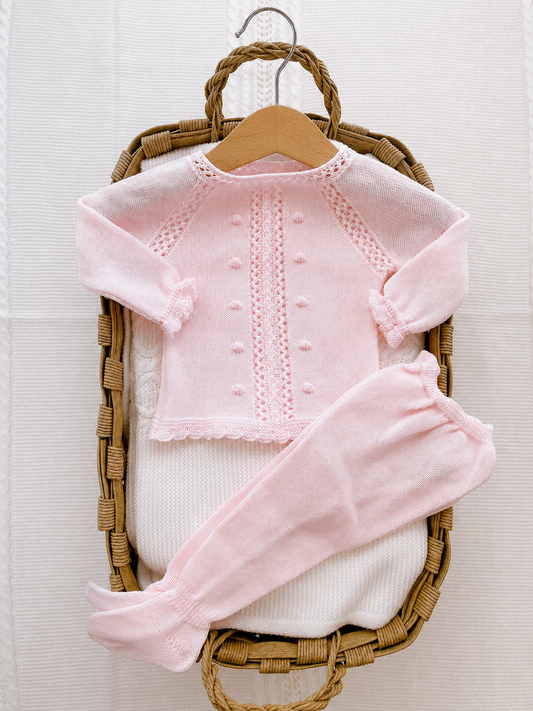 Conjunto 2 Piezas Tachón Trenza Bodoque Rosa JULIANA