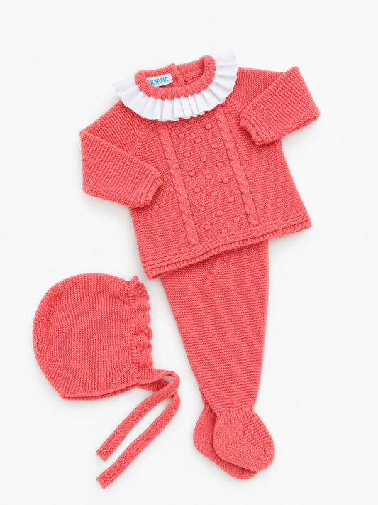 Conjunto Tachón Bodoques Coral JULIANA