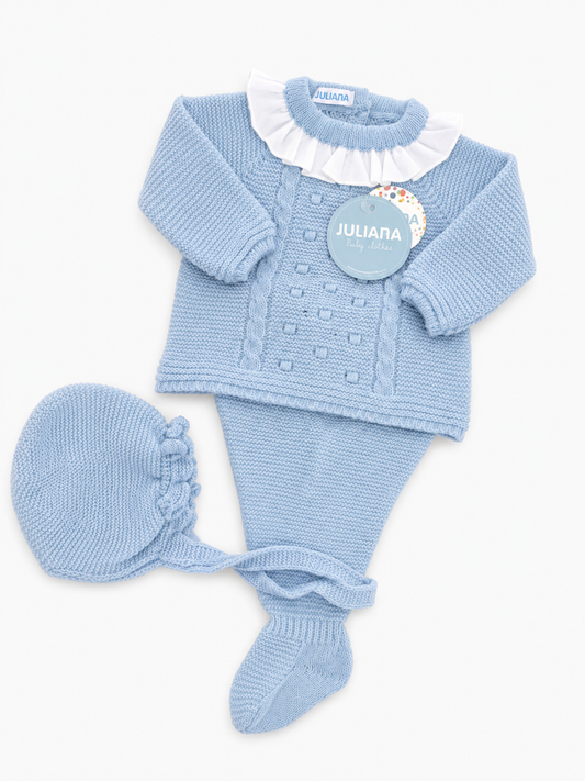 Conjunto Azul Polaina Tachon  JULIANA