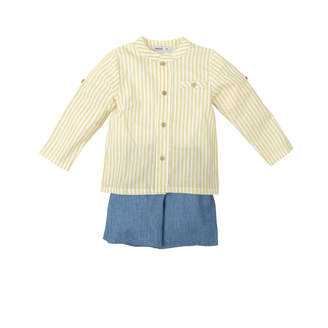 Conjunto Babidu Amarillo Rayas