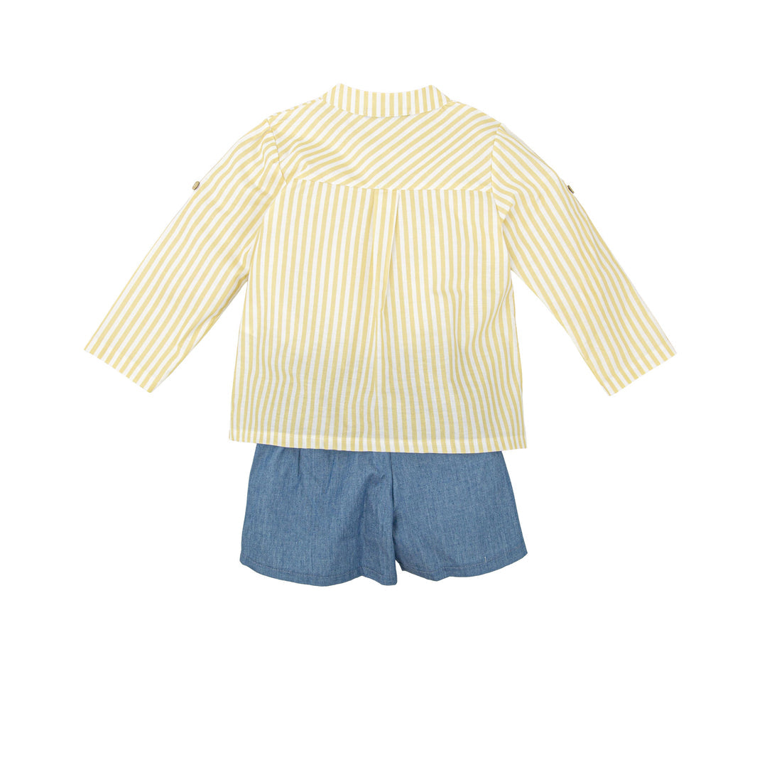 Conjunto Babidu Amarillo Rayas