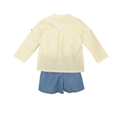 Conjunto Babidu Amarillo Rayas