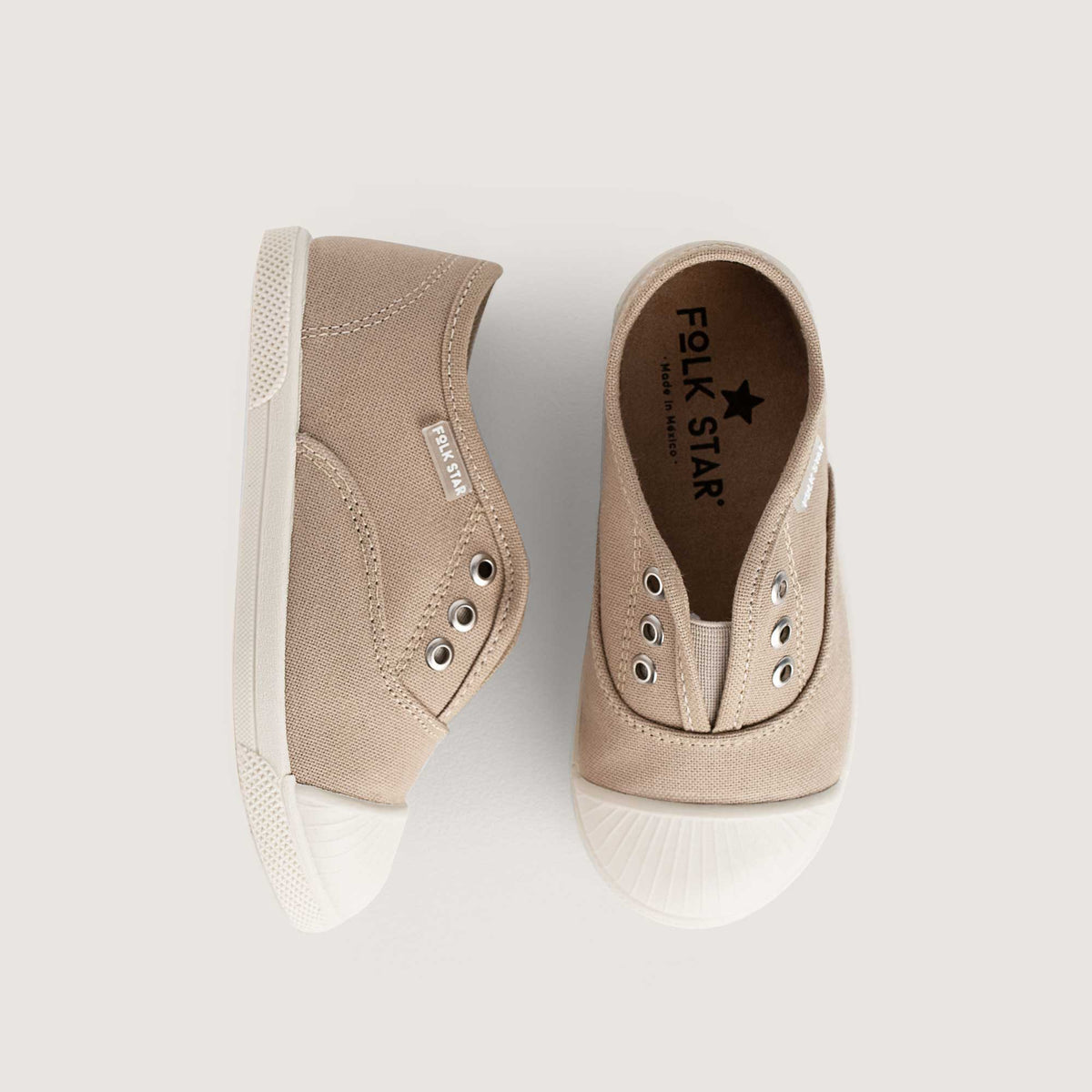 Tenis Orificios Beige Oxford Camel