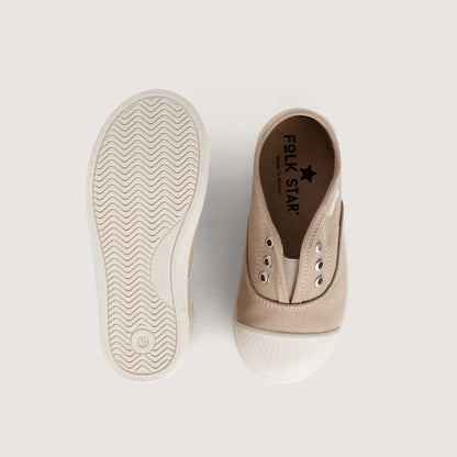 Tenis Orificios Beige Oxford Camel