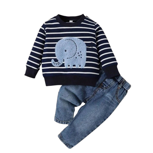 Conjunto de Niño Elefante Azul