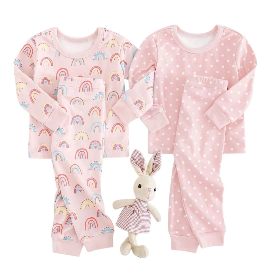 Pijama de Niña Arcoiris o Puntos