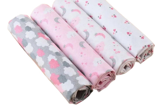 Paquete de 4 Mantas de Franela CHIKY NYNO