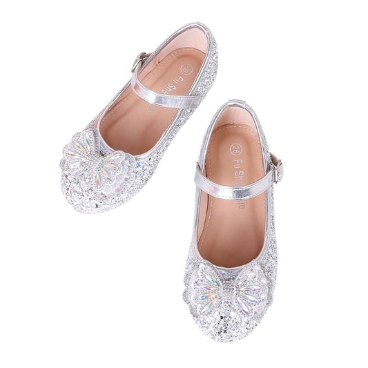 Zapato Frozen  Plata Moño PORFYDYA