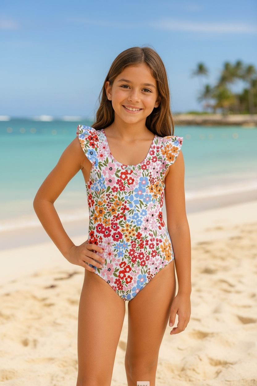 Traje de Baño Florecitas