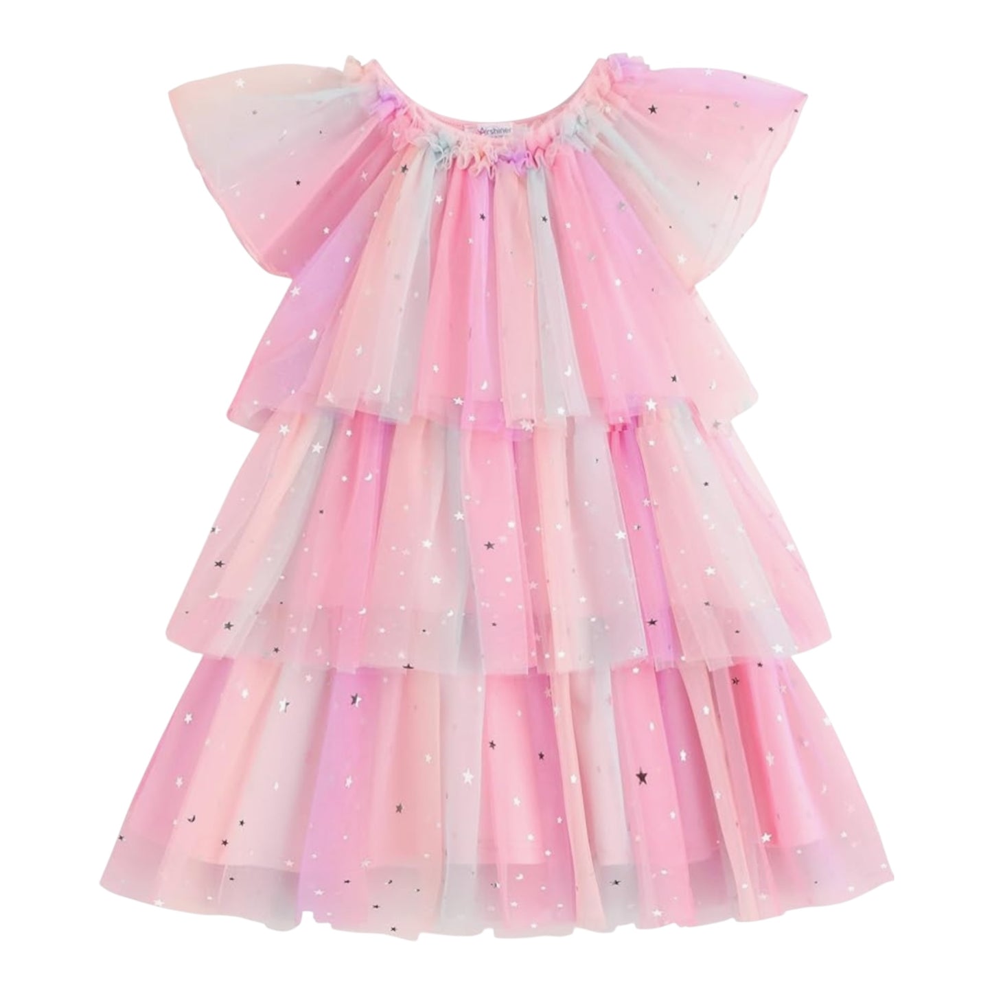 Vestido Tutú Tul Arcoíris Rosa