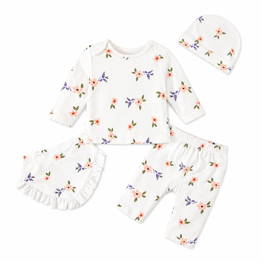 Pelele Florencia - Floral Blanco