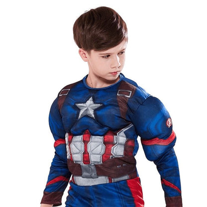 Disfraz Capitan America Con Musculos