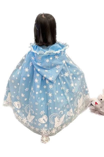 Capa Azul Cielo Con Estampado Frozen