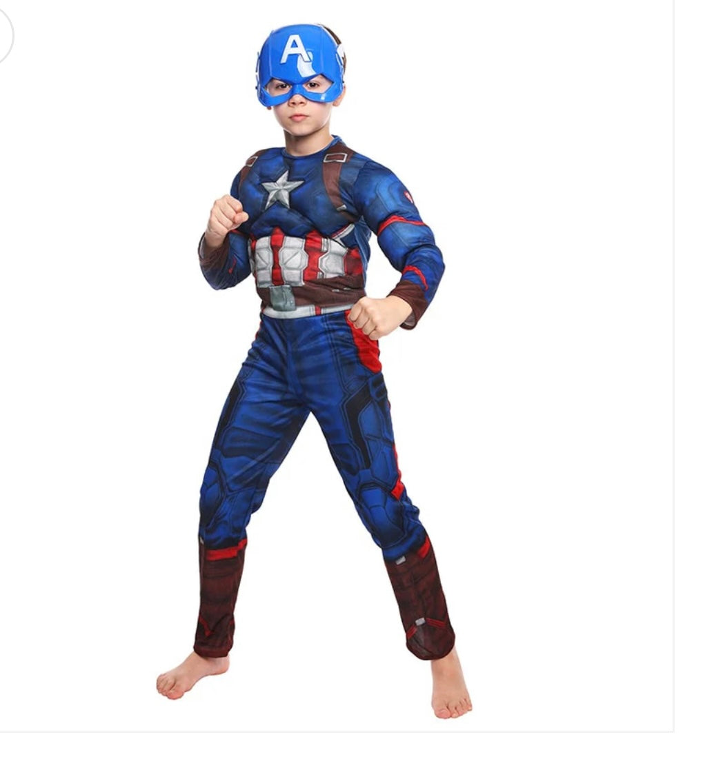 Disfraz Capitan America Con Musculos